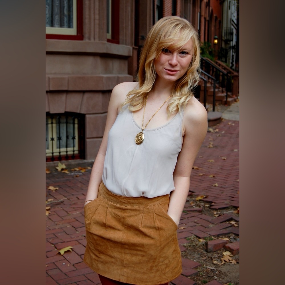 Hollister Brown Tan Pencil Mini Skirt Casual